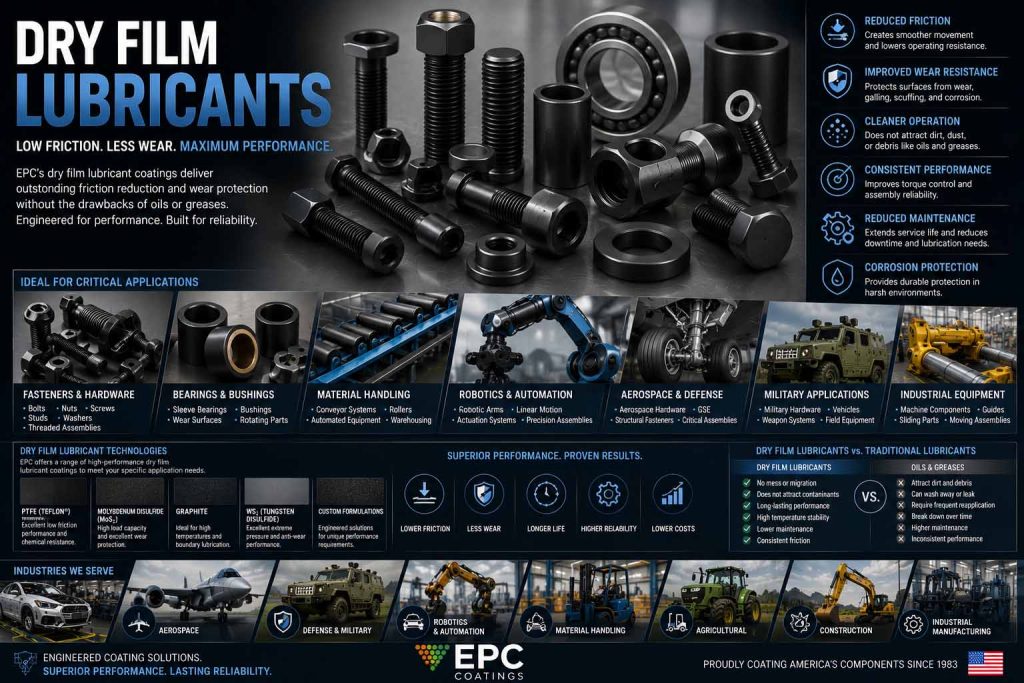 Dry Film Lubricants Low-Friction Industrial Coatings Wear Protection EPC