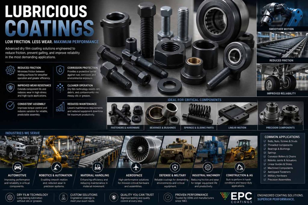 Lubricious Coatings Low-Friction Coatings Dry Film Lubricants EPC